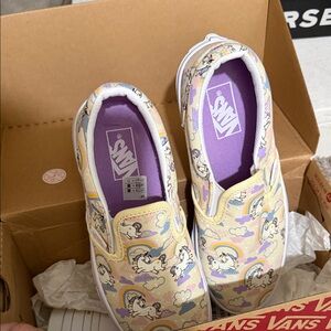 Vans Kids Unicorn Slip-On Sneakers - Cream and Lavender
